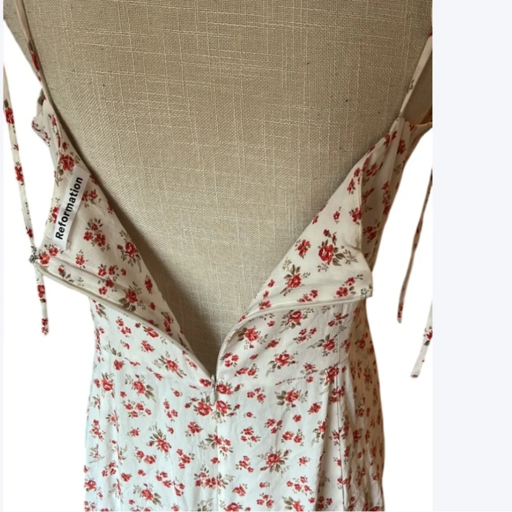 Reformation Bisque Floral Print Mini Dress- 12 - Picture 6 of 14